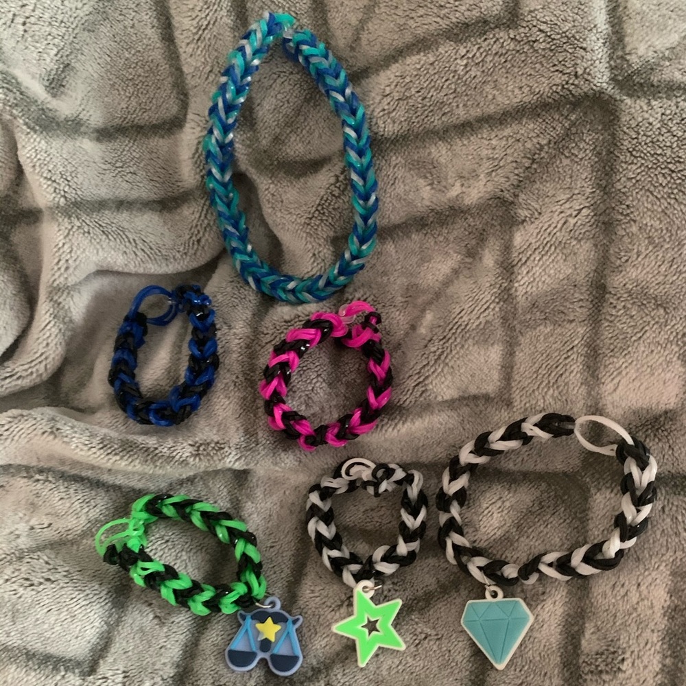 Loom bracelets.